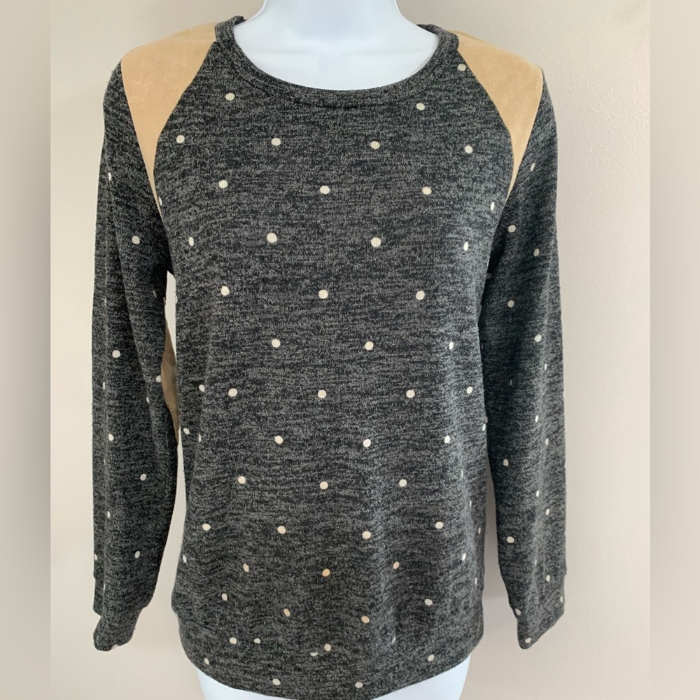 Chris & Carol Charcoal Knit Sweatshirt